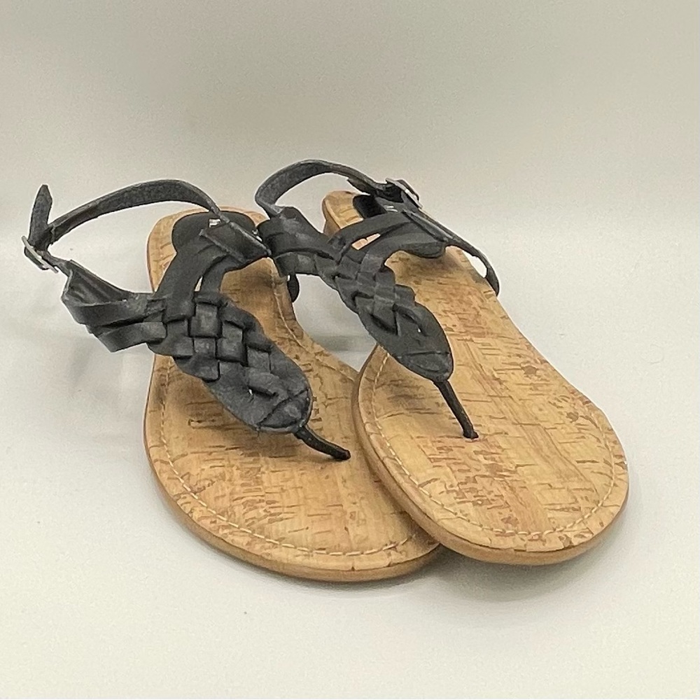 NWOT Merona Black Braided Size 8 Sandals